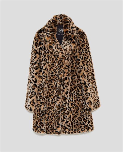 leopard faux fur coat|faux fur leopard coat zara.